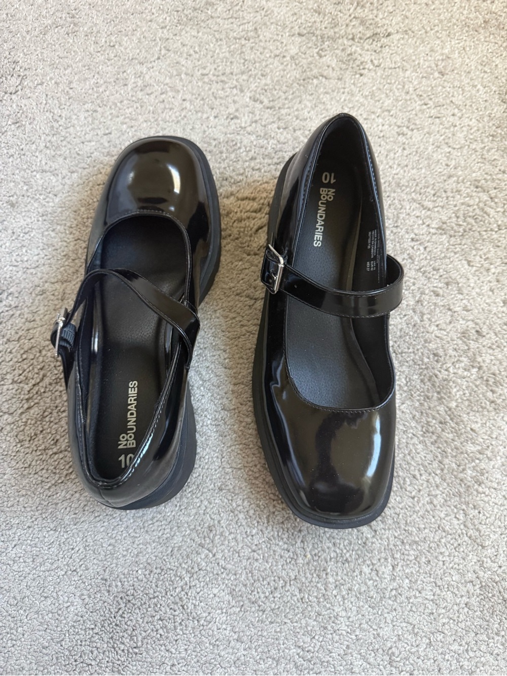 NWOT Women's Mary Jane Shoes Chunky Platform Loafers Size 10